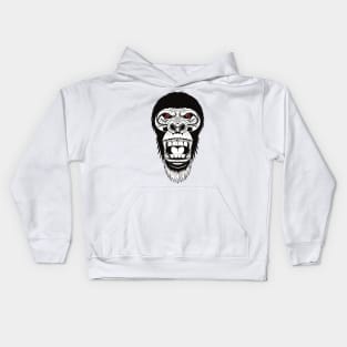 Angry Gorilla Head Kids Hoodie